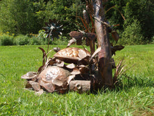 Load image into Gallery viewer, Handcrafted Large Copper Metal "Turtle and Friends" Sculpture