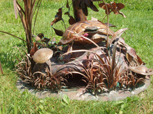 Load image into Gallery viewer, Handcrafted Large Copper Metal "Turtle and Friends" Sculpture