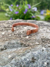 Load image into Gallery viewer, Hammered Copper Bangle Bracelet | Personalized Engraving Available