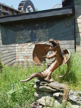 Load image into Gallery viewer, Handmade Large Copper Dragon Statue