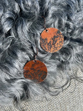 Load image into Gallery viewer, Leopard Print Patina Earrings