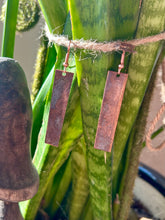 Load image into Gallery viewer, Patina Strip Dangly Earrings (4 options)