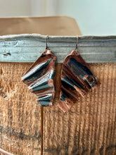 Load image into Gallery viewer, NEW!! Collection of Wavy Black Earrings (Fort Ethan Allen Copper)
