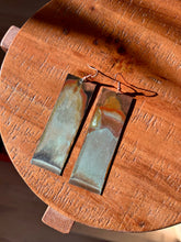Load image into Gallery viewer, Patina Strip Dangly Earrings (4 options)