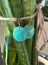 Load image into Gallery viewer, Light Green Patina Bowl Earrings