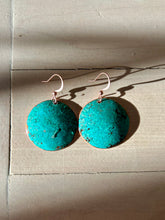 Load image into Gallery viewer, Light Green Patina Bowl Earrings