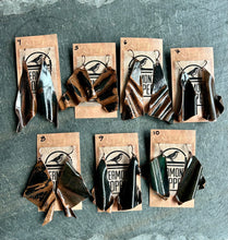 Load image into Gallery viewer, NEW!! Collection of Wavy Black Earrings (Fort Ethan Allen Copper)