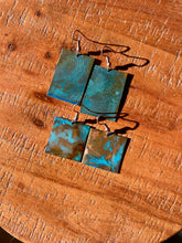 Load image into Gallery viewer, Blue Oasis Square Earrings