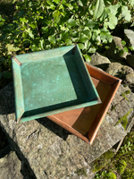 copper and patina tray