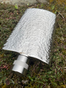 Hammered Silver Flask