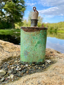 Green Dotted Flask