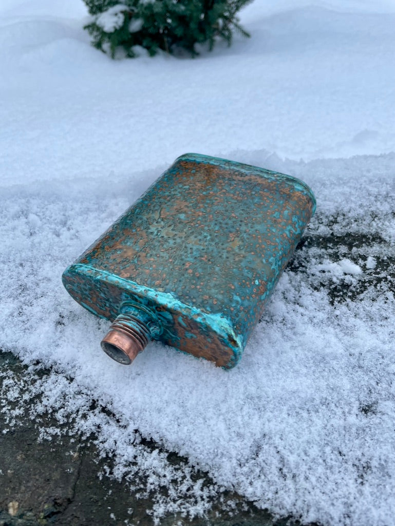 Blue and Brown Patina Flasks – Vermont Copper Inc.