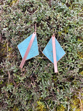Load image into Gallery viewer, Mixed Blue Patina Dimond Earrings