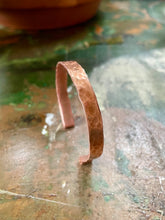 Load image into Gallery viewer, Hammered Copper Bangle Bracelet | Personalized Engraving Available