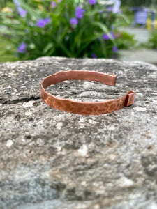 Hammered Copper Bangle Bracelet | Personalized Engraving Available