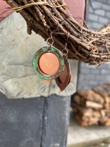 Patina Earrings with Copper(3 options)