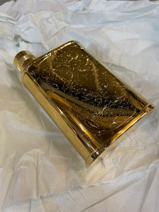 Gold Plated and Hand Carved Flask